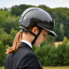 KEP ITALIA CROMO 2.0 SHINE BLACK Kask jeździecki SZEROKI DASZEK
